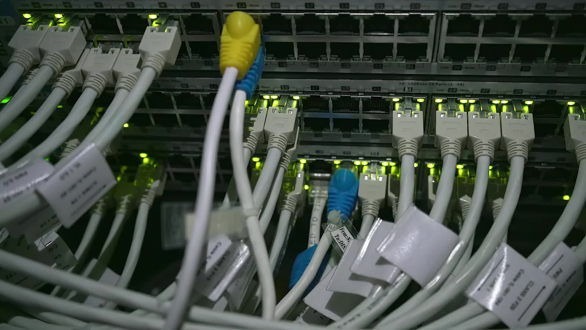 Network switch with Ethernet cables